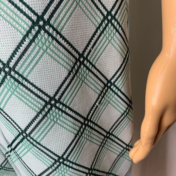 Vintage Plaid Dress Folded Collar Button Down - Picture 4 of 8